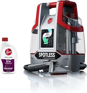 Hoover Spotless Portable Carpet & Upholstery Spot Cleaner, FH11300PC | Self-Cleaning Hose, Dual Tank, 5ft Hose, Under 9 lb, Trial-Size Solution Included, FH11300PC