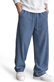 COOFANDY Pantalones de pana para hombre, pantalones deportivos casuales