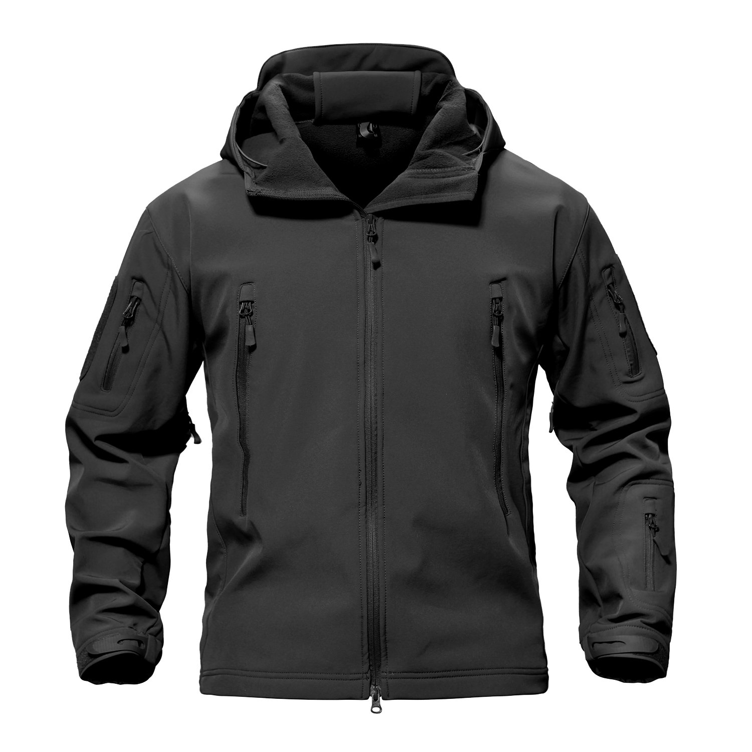 TACVASEN Men's Tactical Military Soft Shell Jacket Waterproof Warm Coat with Hoo