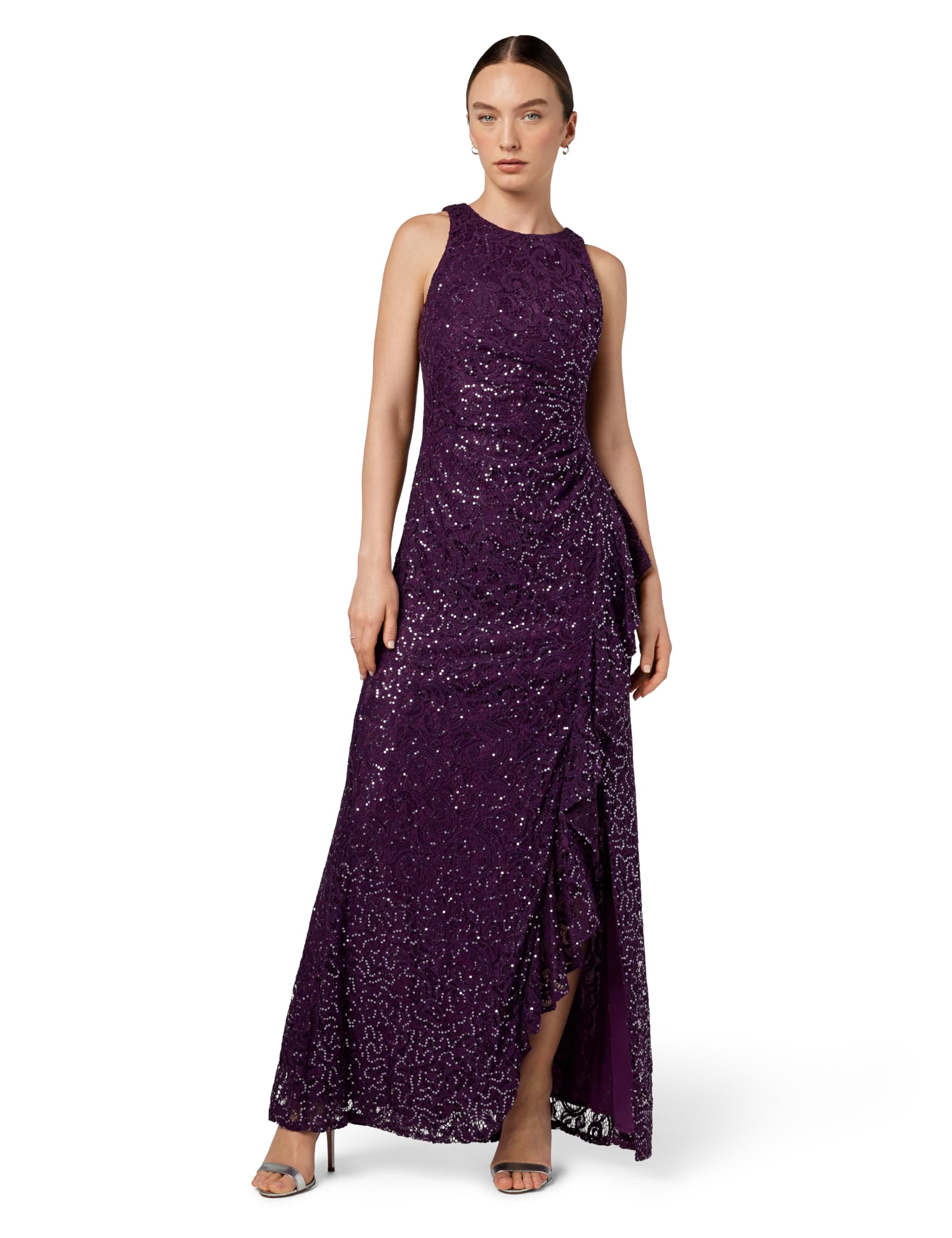 Alex Women's Long Sleeve Front Closure Special Occasion Dress