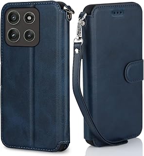 For MOTOROLA Moto G66J 5G Case Flip Case Moto G66Y 5G Compatible Motorola MotoG66J MotoG66Y SIM Free Moto Y-mobile Strap Case Mobile Cover Shockproof Flip Case Card Slot Applicable Cobeimisr CASE