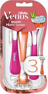 Gillette Venus Miami Sunset Smooth Sensitive Disposable Women's Razor With Aloe x3