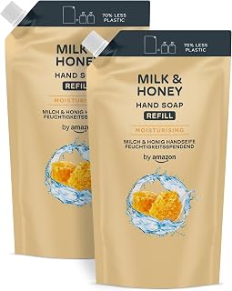 by Amazon Milk & Honey Hand Soap Refill, 2 x 1000ml