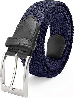 Men's Golf Belt, Stretch Braided Elastic Belt for Casual Wear