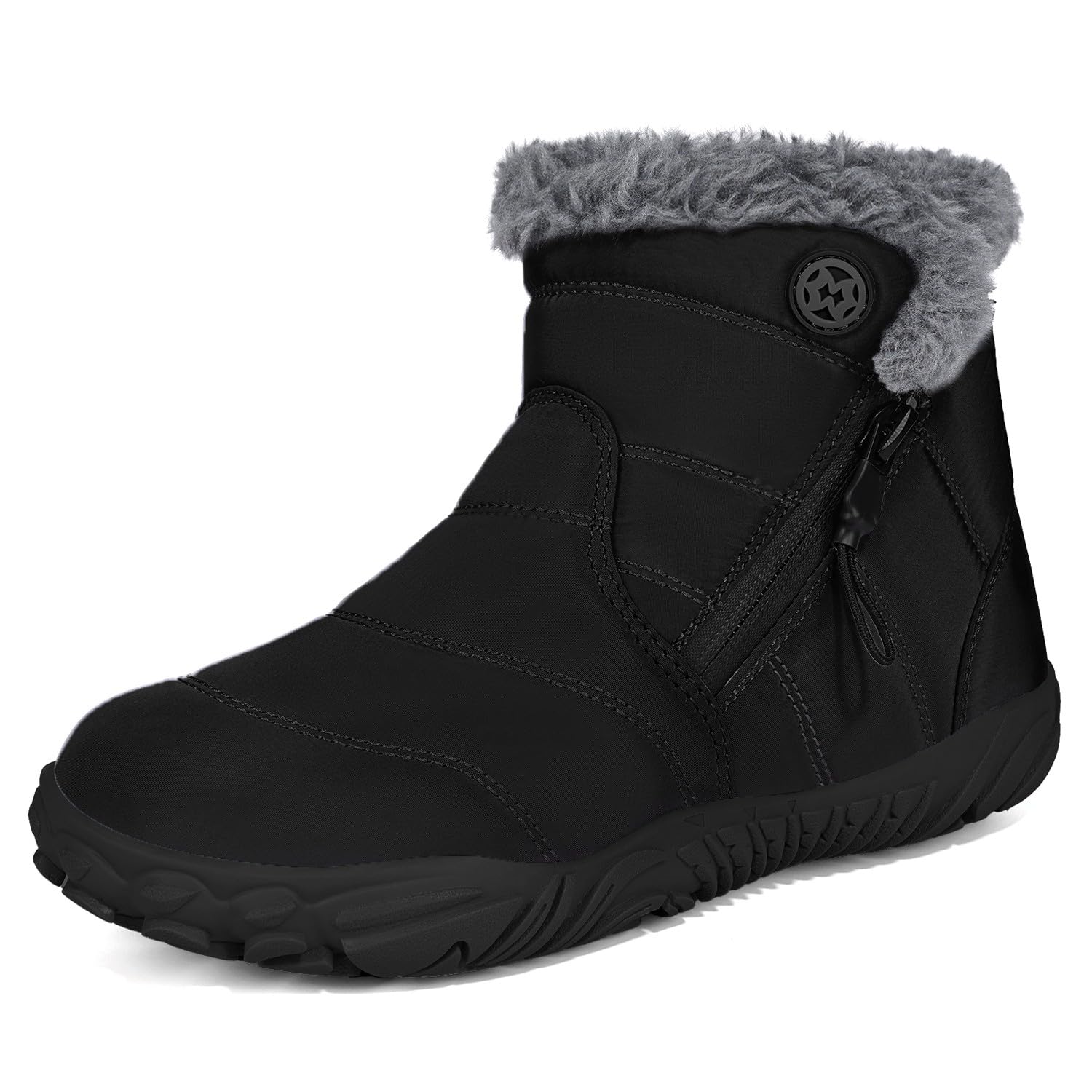 Sisttke Kids Barefoot Snow Boots Wide Width Ankle Booties for Girls Boys