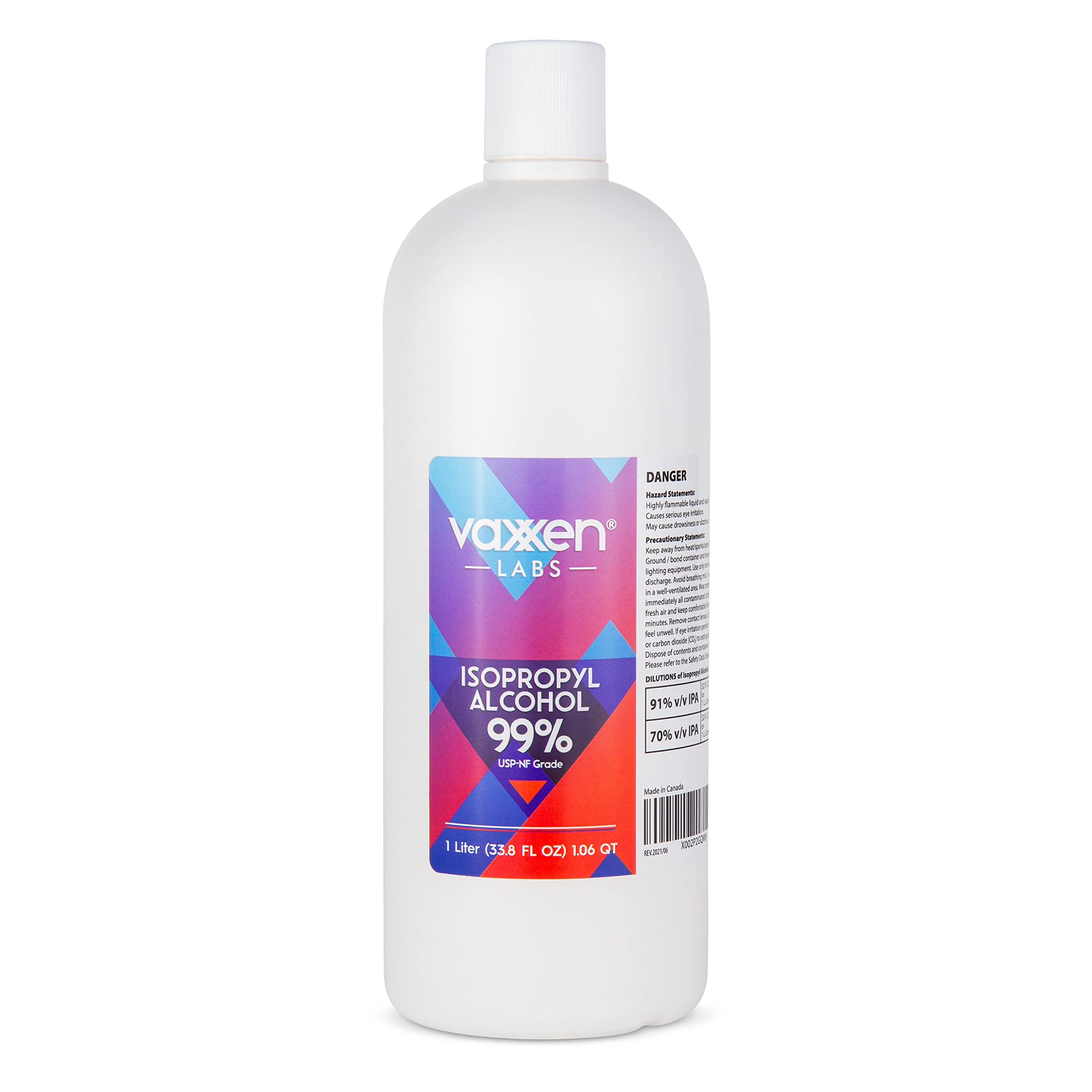 Isopropyl Alcohol 99% (IPA) Made in USA - USP-NF Grade - 99 Percent Concentrated