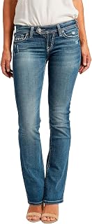 Silver Jeans Junior's Tuesday Low Rise Slim Bootcut Jean- 33 Inch Inseam
