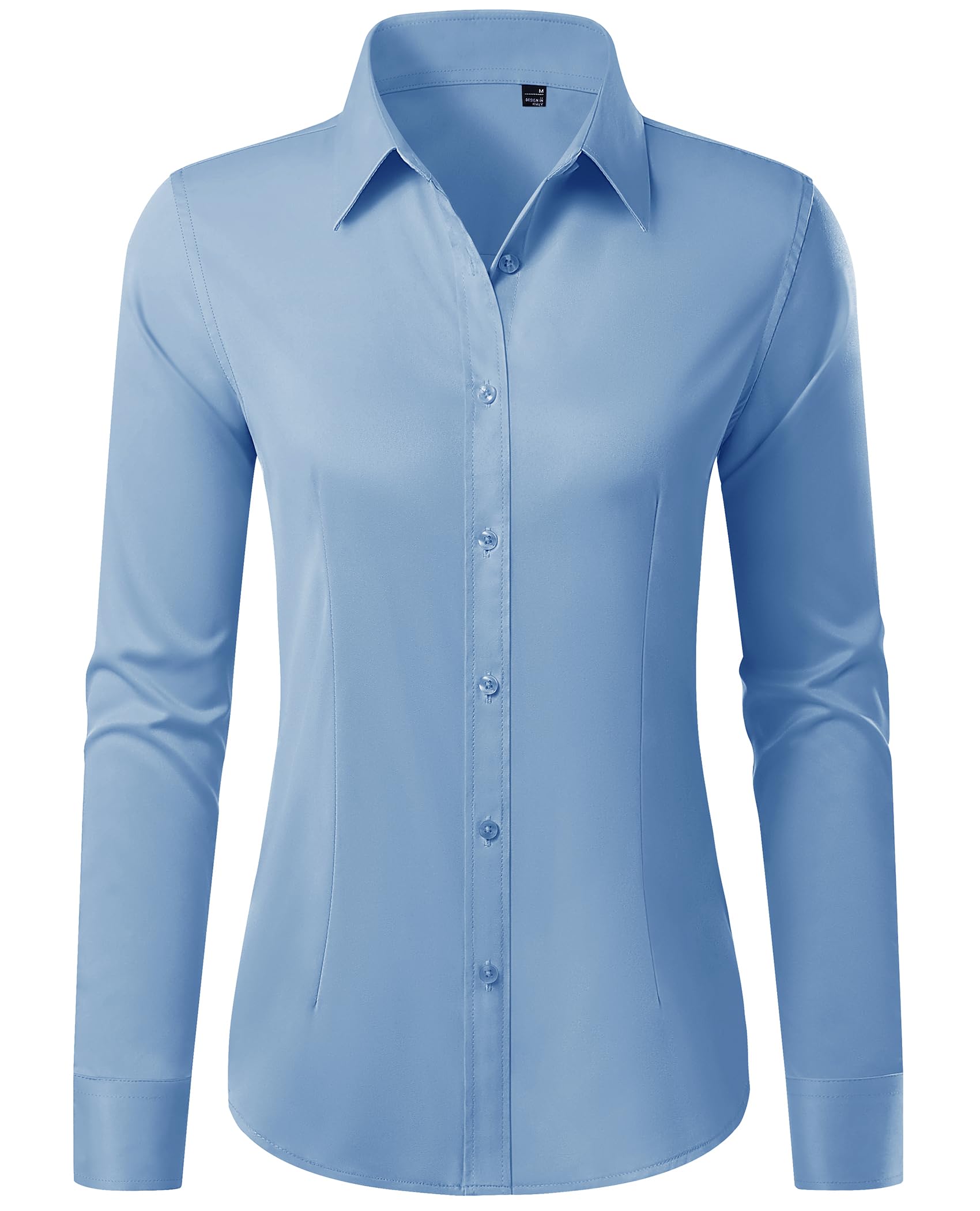 Button Down Shirts for Women Wrinkle Free Dress Shirt Classic Fit Long Sleeve Ca