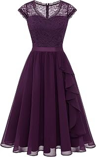 Wedtrend Women's Bridesmaid Dresses Short Prom Dress Ruffle Semi Formal Cocktail Dresses Floral Homecoming Dress