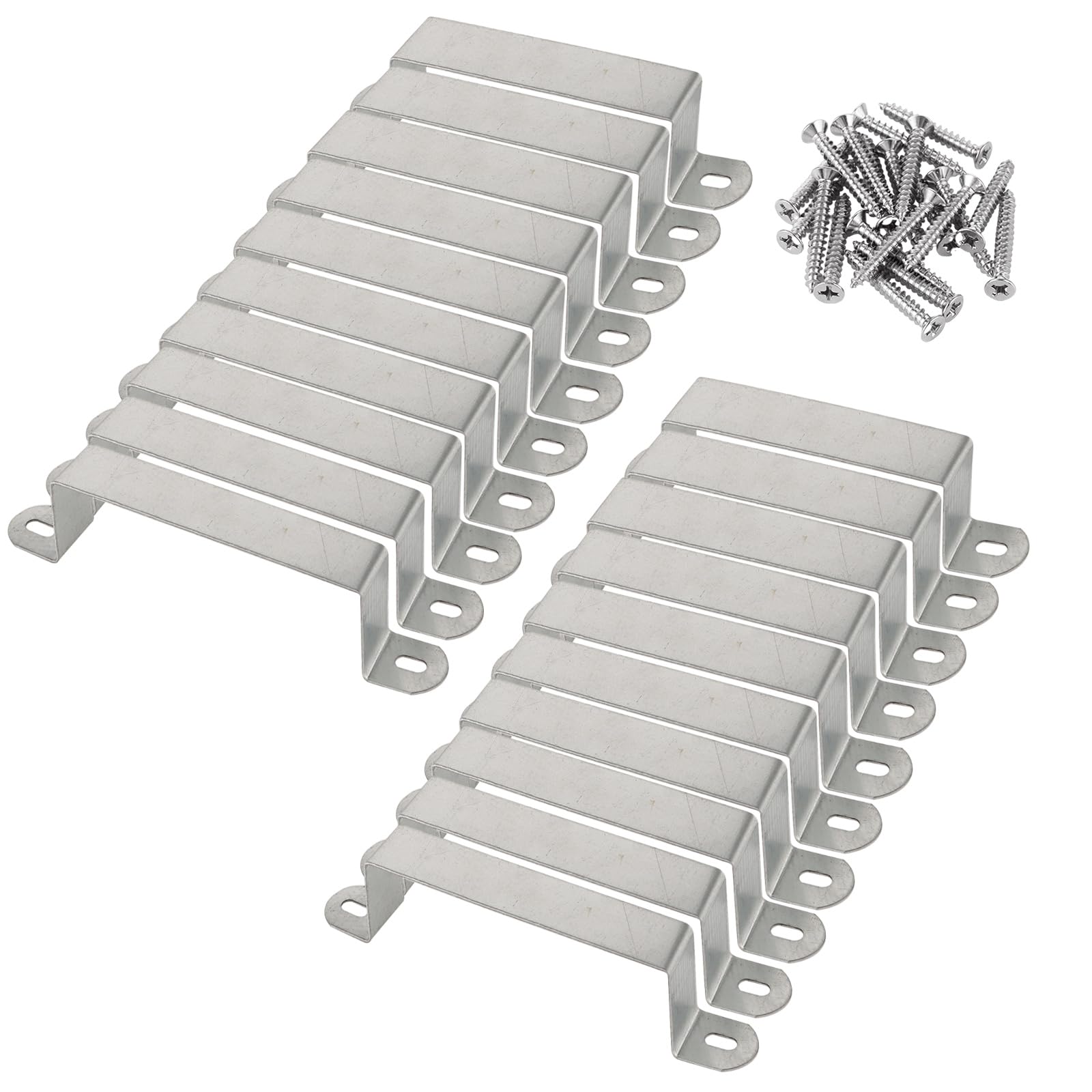 AKOLAFE 30 x Fence Panel Brackets 4 Inch Galvanized Steel Fence Post Security Br