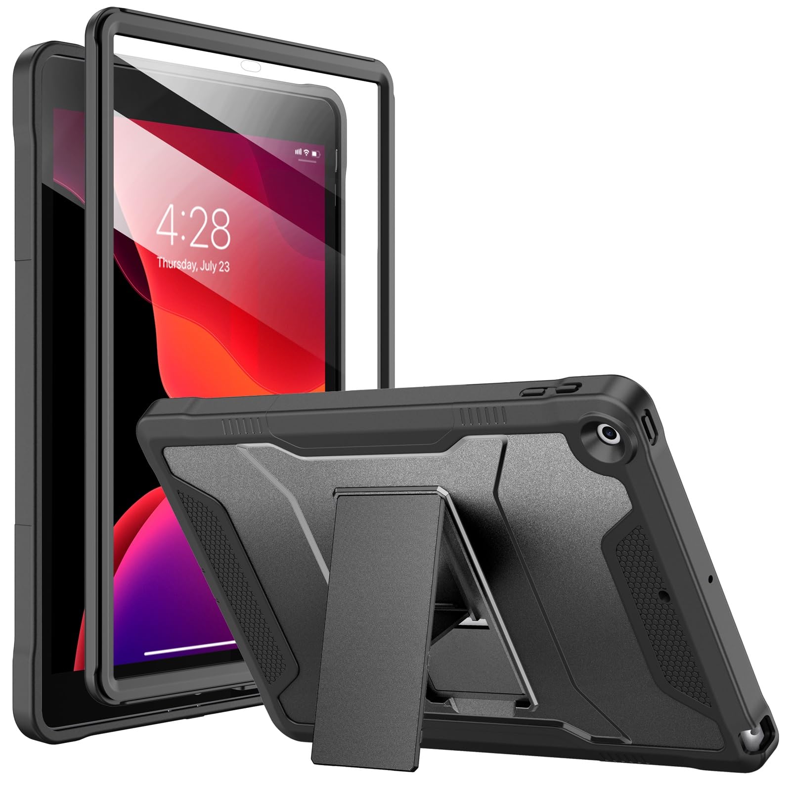 Soke Case for iPad 9th/8th/7th Generation 10.2-Inch - Black | Built-in Screen Pr