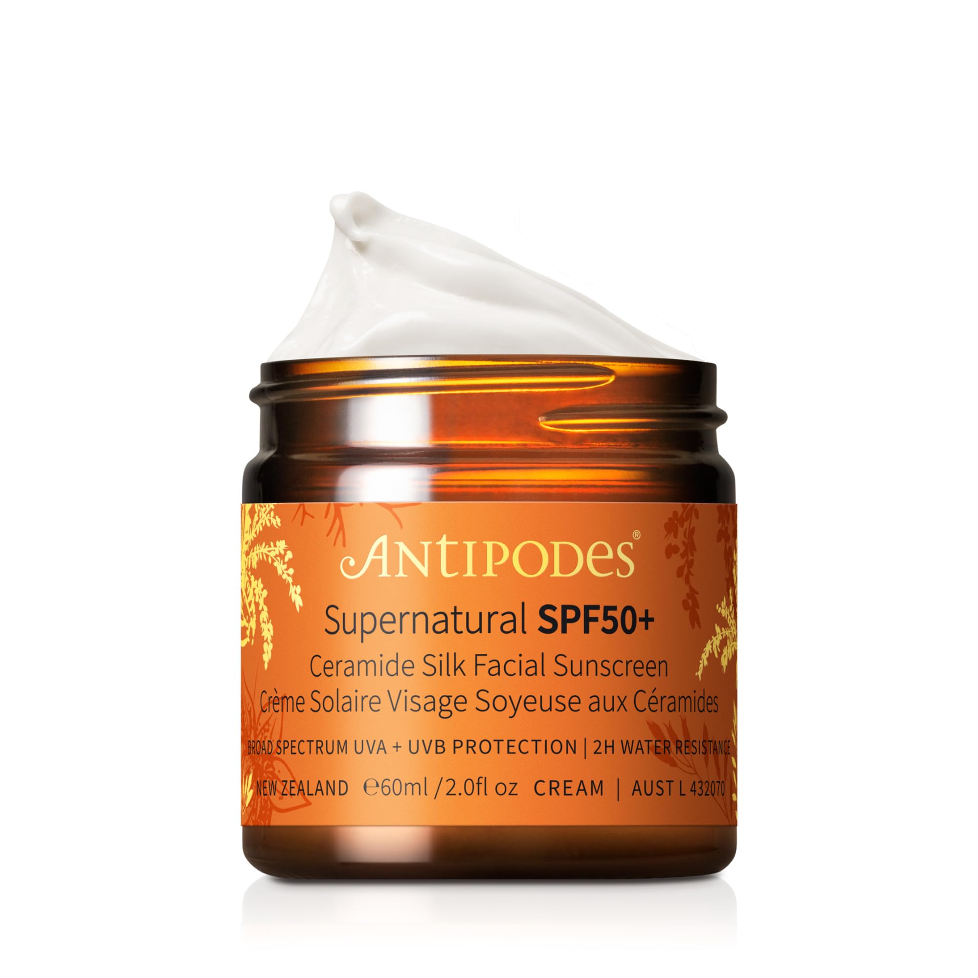 Antipodes Supernatural SPF50+ Mineral Sun Cream Face 2 fl oz