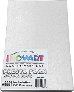 Inovart Presto Foam Printing Plates, 6"x9", 30 Sheets