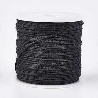 45M Nylon Cord for Bracelets 1mm Chinese Knots Thread Beading Thread Black Decorative for DIY Macrame Jewelry Making Knitting Knots Decoration
