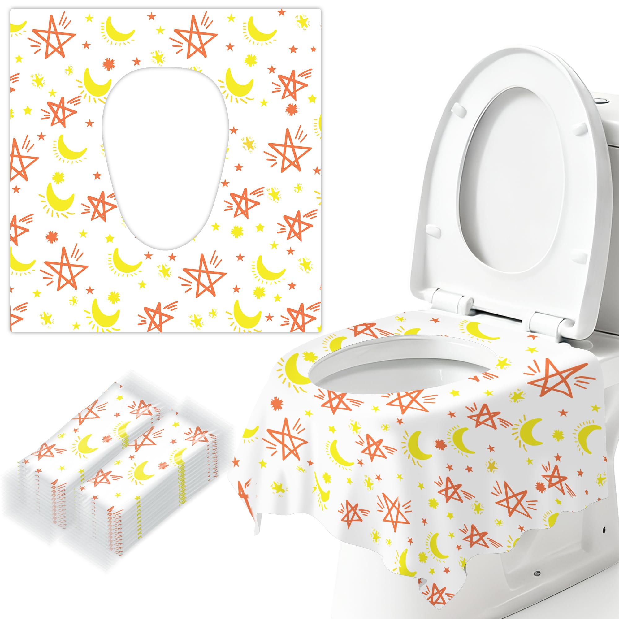 BakeToilet 20 Pack Toilet Seat Covers for Kids Travel, Disposable | Extra Large,