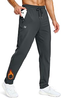 G Gradual Mens Fleece Lined Winter Pants 32"/34"/36" Inseam Tall Sweatpants