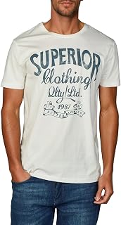 riverso RIVLeon Men's Short Sleeve Crew Neck T-Shirt, 100% Cotton, Green, Blue, White, Grey, Red, Orange, S, M, L, XL, 2XL, 3XL, 4XL, 5XL