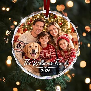 Personalized Christmas Ornament 2026, Custom Christmas Photo Ornament