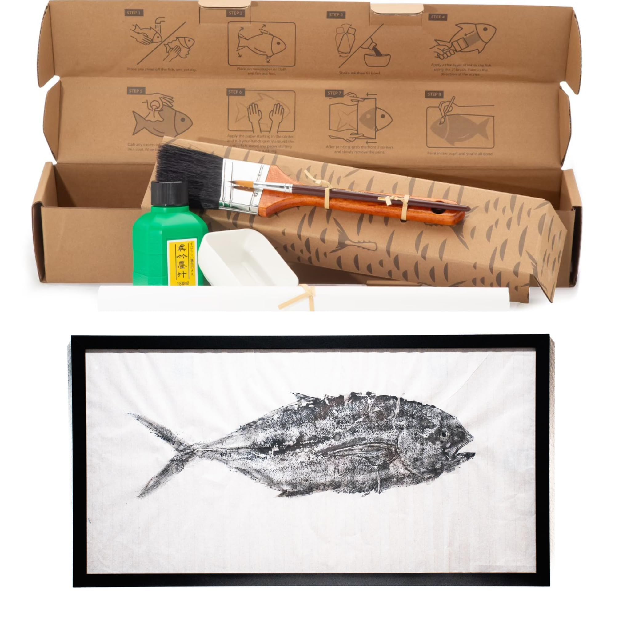 Iko Print Gyotaku Fish Printing Art Kit - Print Your own Catch! - Fishing Gifts 