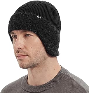 Wmcaps Winter Beanie Hat with Fleece Lining and Earmuffs for Men and Women