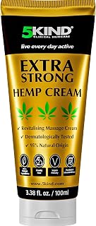 5Kind Extra Strong Hemp Cream 100ml - Hemp and Arnica Cream | for Relaxing Massage - Hemp and Arnica Cream for Refreshing Massage - Infused with Scented Natural Oils & Extracts