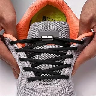 No Tie Elastic Shoelaces for Sneakers & Skate Shoes - Adjustable, Uni - Buckle for Secure and Comfortable Fit