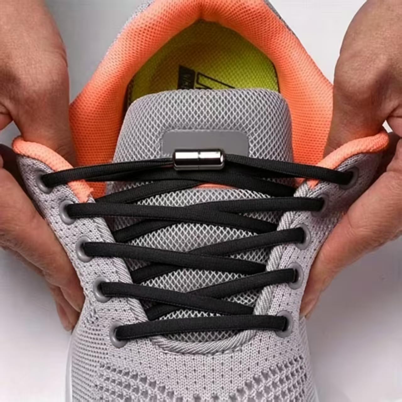 No Tie Elastic Shoelaces for Sneakers & Skate Shoes - Adjustable, Uni - Buckle f