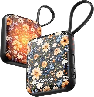 OCOOPA Hand Warmers Rechargeable 2 Pack, 7Hrs*2 Long Heat, 0.6" Ultra Slim Fits Pocket Gloves, 3 Heat Levels, UL Certified Electric Handwarmer, Gifts for Christmas,Winter Essential,UT5 Nano