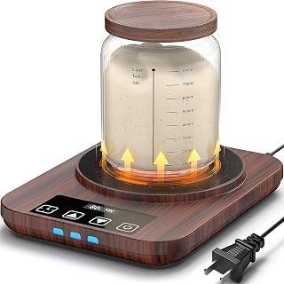 Sourdough Starter Warmer Mat - 24H Timer - Precise 1°F Thermostat Control (70-110°F) - Smart Memory Warming On/Off - Warming Heating Pad for Sour Dough Starter (Wood Grain)