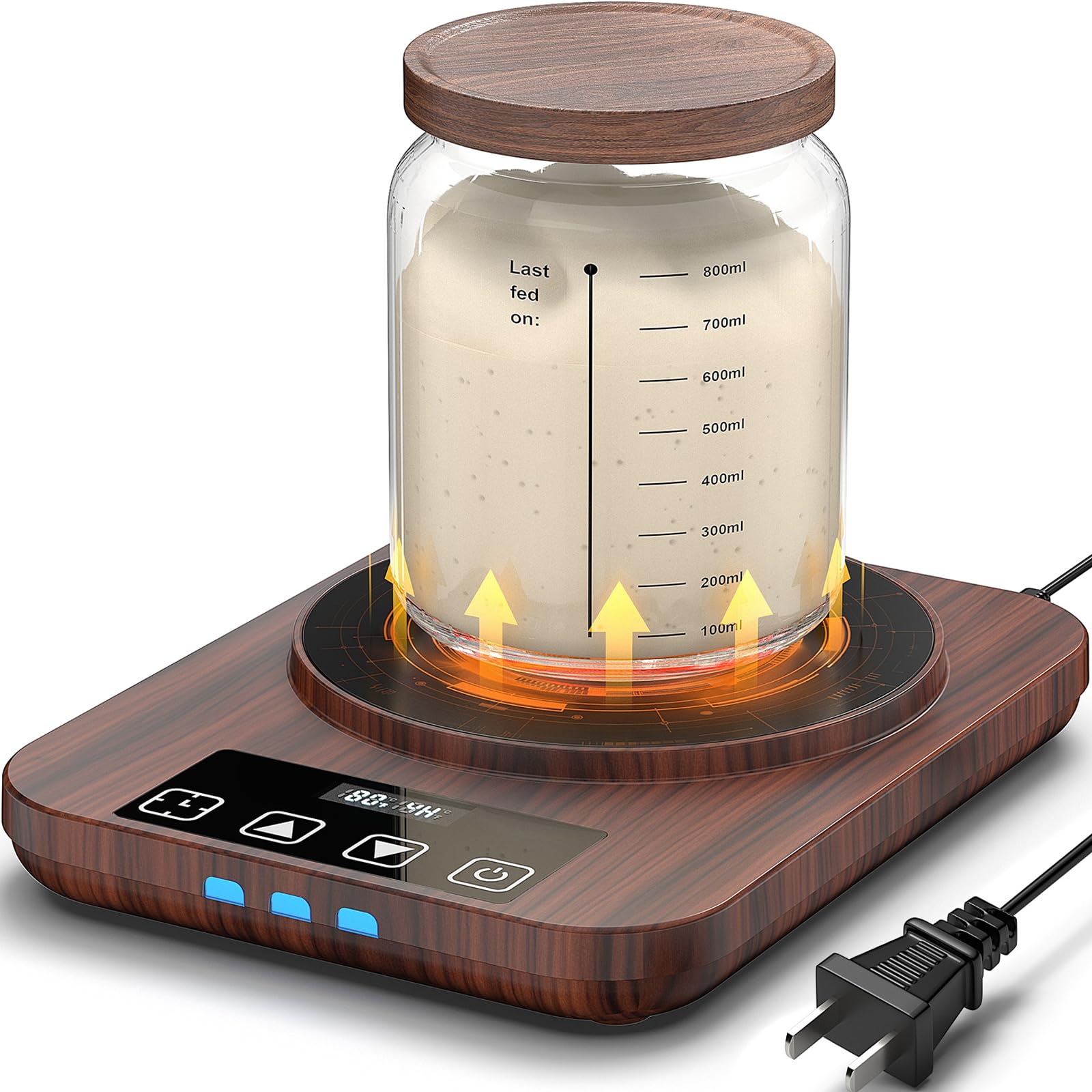Sourdough Starter Warmer Mat - 24H Timer - Precise 1°F Thermostat Control (70-11
