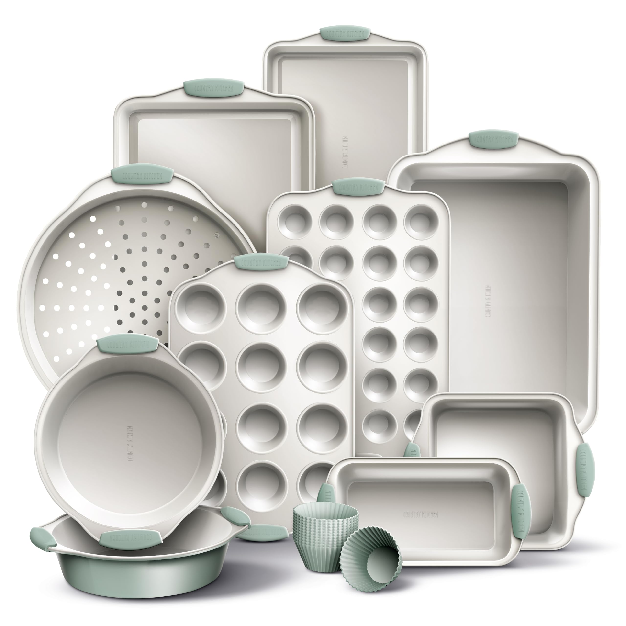 Country Kitchen Nonstick Stackable Bakeware Set - Durable, Easy Release Baking S