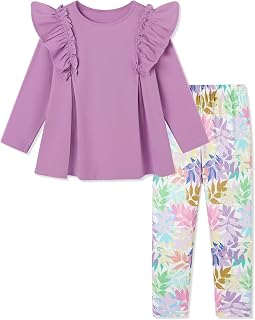 SANMIO 幼児 女の子 服 フリル 長袖 Aライン トップ 花柄パンツ