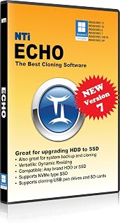 NTI Echo 6 | Disk Cloning & Migration Software | Make an exact copy of HDD or SSD with Dynamic Resizing | Download Card | Lifetime License (Not 1-Year Subscription!)