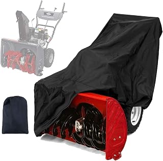 CGLEAM Snow Thrower Cover Blower Covers 600D Oxford Windproof Waterproof | Updated Windproof Buckles and Elastic Cord for Outdoor Electric All Weather Protection Universal Size 55" L x 44" H x 32" W