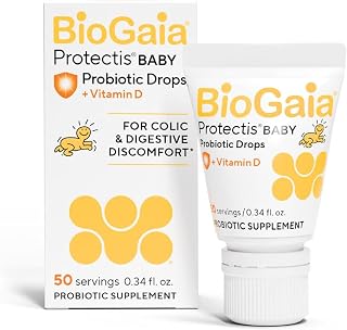 BioGaia Baby Probiotic Drops + Vitamin D | Colic &amp; Gas Relief | 50 Servings | Pediatrician-recommended | Ease Crying, Fussing, Colic, Gas, Spit-ups &amp; Occasional Constipation + Vit D | Safe for Newborns