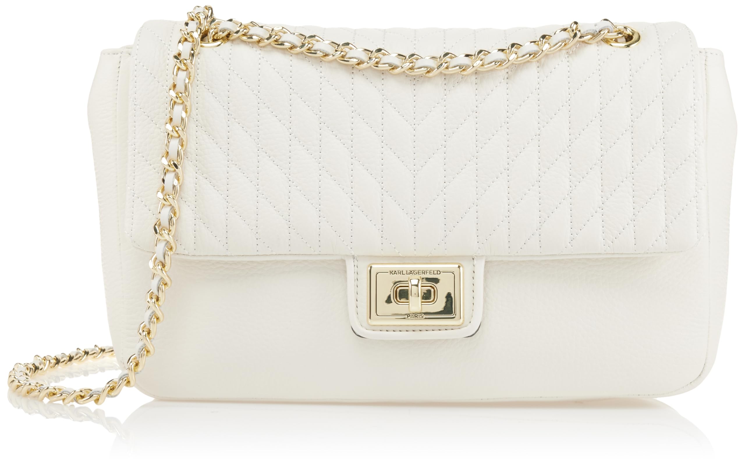 Karl Lagerfeld Paris Womens Agyness Solid Shoulder BagShoulder Bag