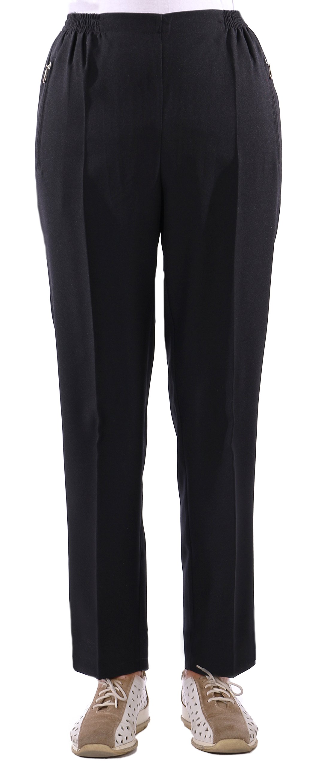 Seniorenmode24 Women's Senior Trousers Slip-On Trousers with Elastic Band, Short