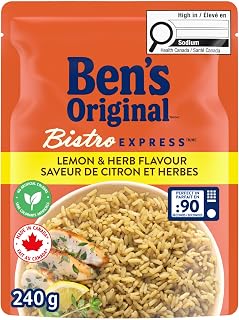 BEN'S ORIGINAL™ BISTRO EXPRESS™ Lemon and Herb Flavour Rice, Easy Dinner Side, Microwave in 90 Seconds, 240g