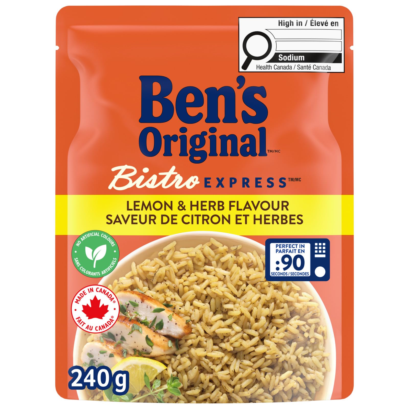 BEN'S ORIGINAL™ BISTRO EXPRESS™ Lemon and Herb Flavour Rice, Easy Dinner Side, M