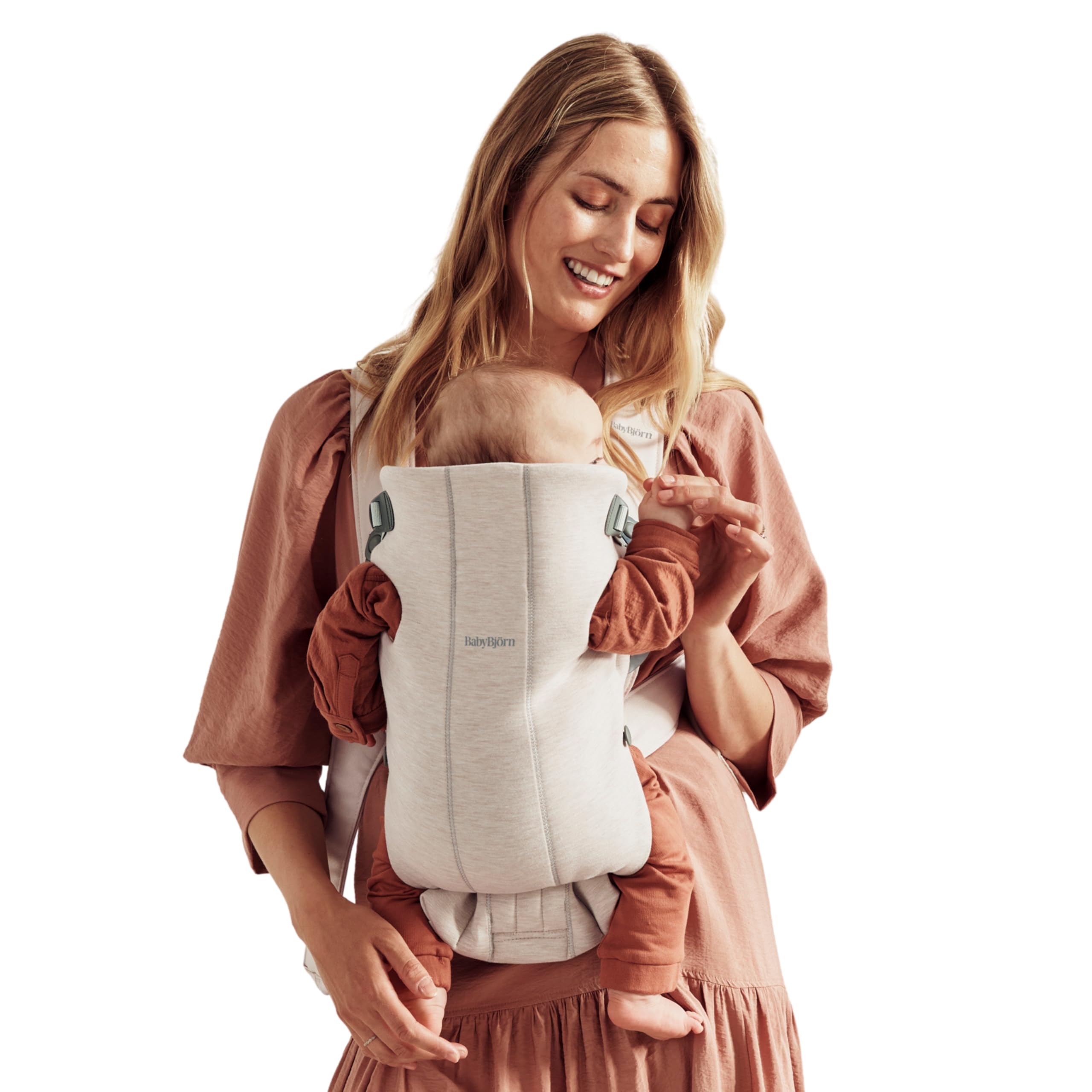 BabyBjörn Baby Carrier Mini, Light Beige, 3D Jersey | Newborn Carrier, Ergonomic