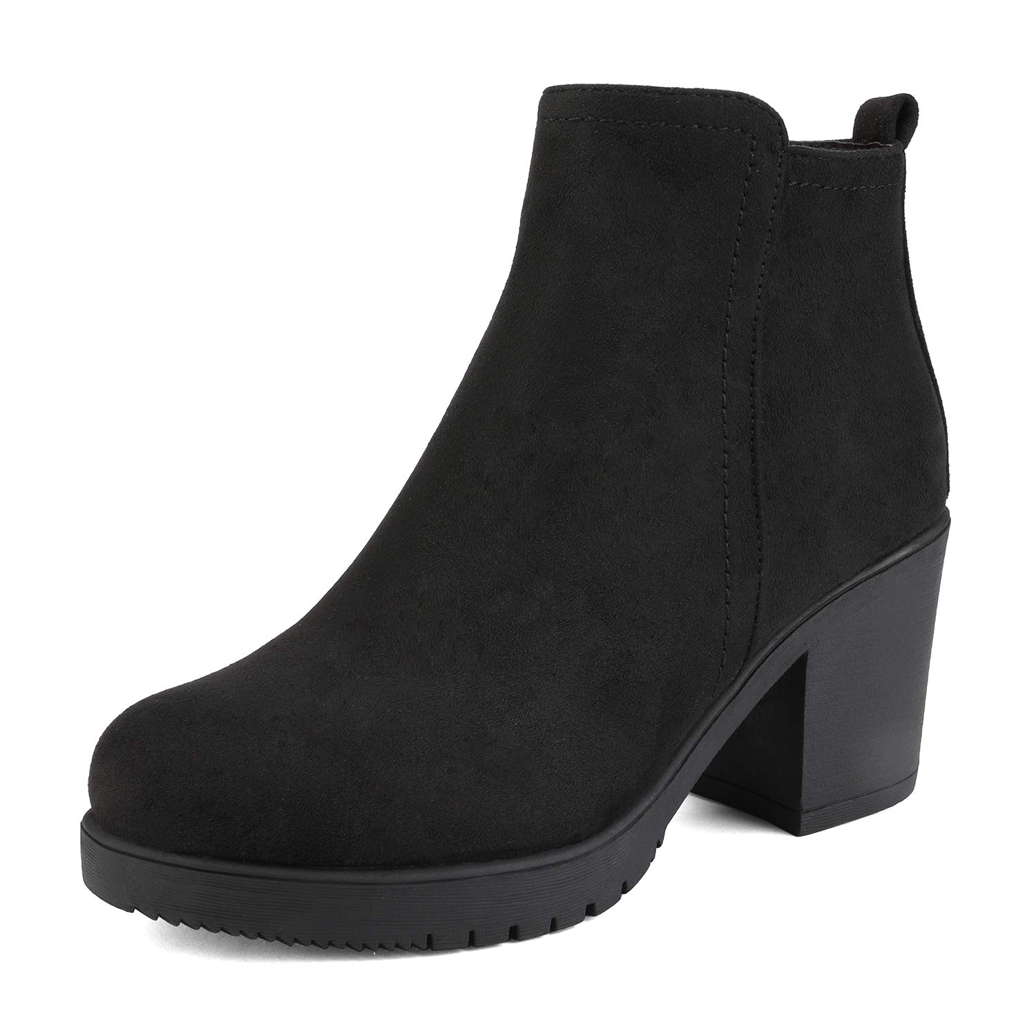 DREAM PAIRS Women's Block Heel Chelsea Ankle Boots