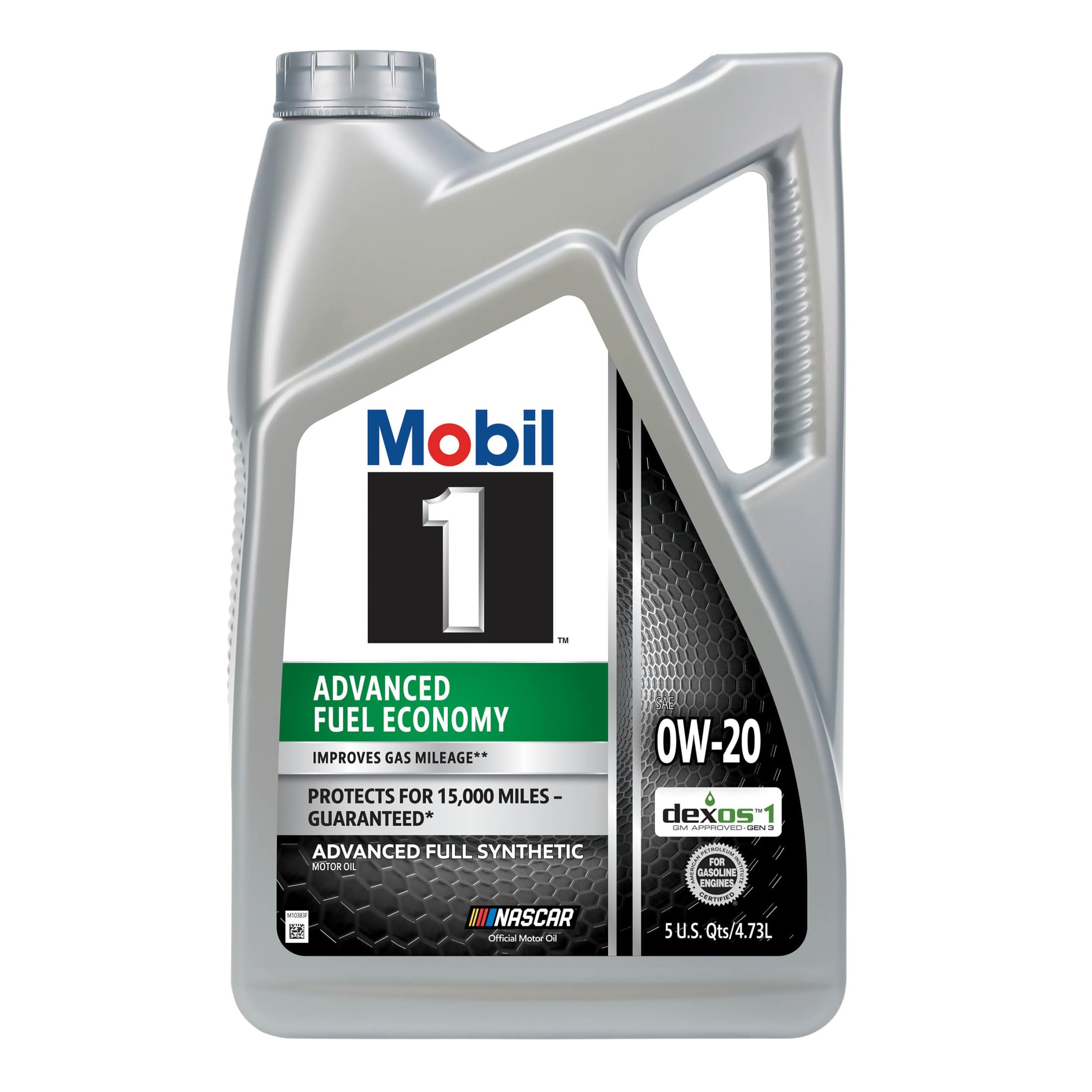 Mobil 1 Advanced Fuel Economy Full Synthetic Motor Oil 0W-20, 5 Quart | Enhanced