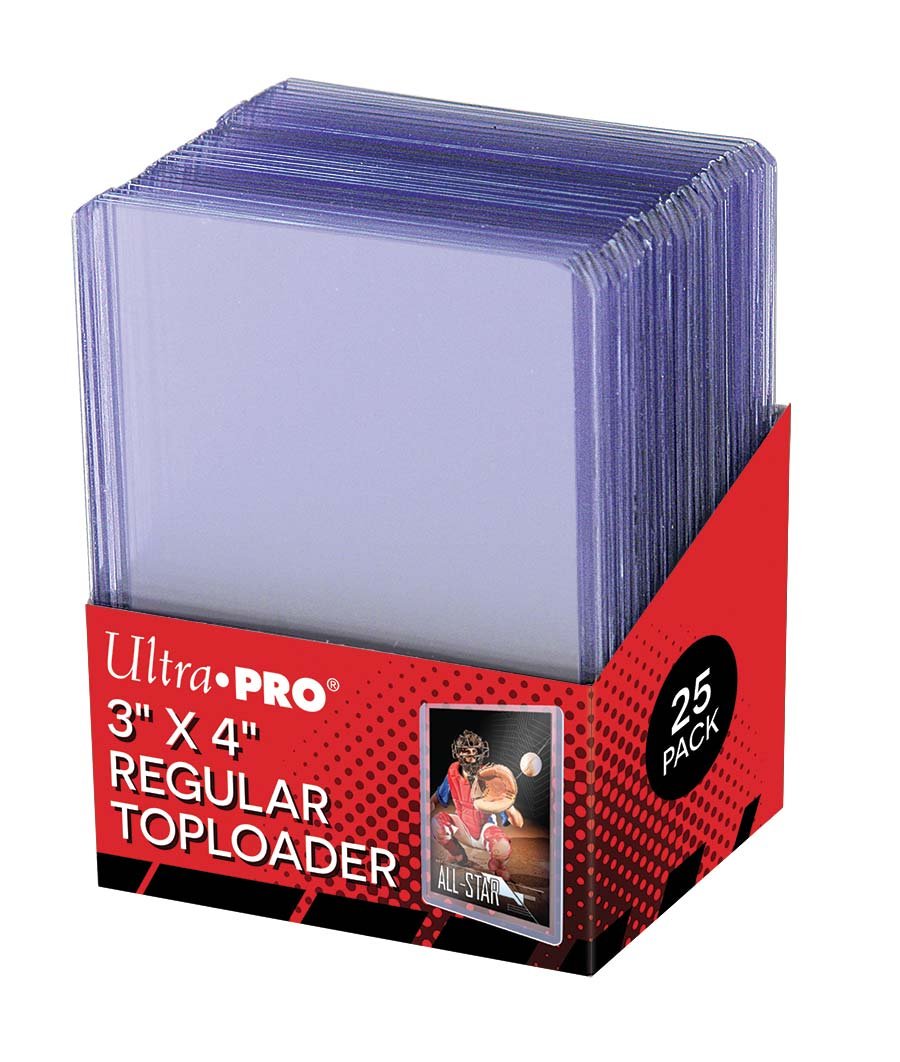 Ultra Pro 3" x 4" Clear Regular Toploader for Trading Cards – 25 Pack | Rigid Pl