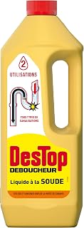 Destop Soda Liquid Drain Unblocker 1L – Toilet Unblocker, Sink, Shower – Removes Hair, Fats and Organic Residues