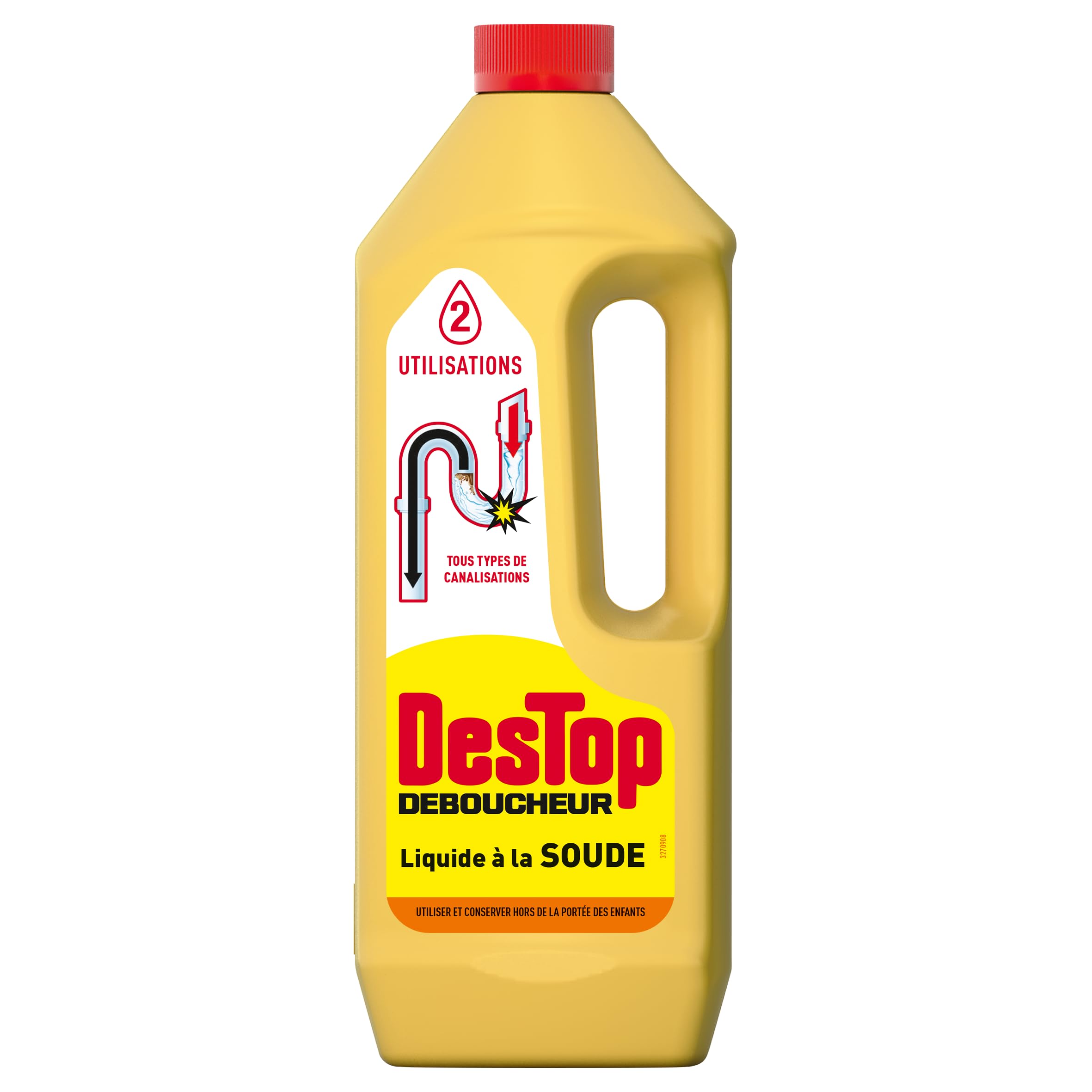 Destop Soda Liquid Drain Unblocker 1L – Toilet Unblocker, Sink, Shower – Removes