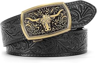 BELTROAD Men's Automatic Ratchet Western Belt Leather Cowboy Belt for Men with Automatic Western Belt Men for Jeans Christmas Gifts
