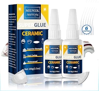 Ceramic Glue,100g Ceramic Super Glue For Porcelain, Pottery Repair, Fast Drying Porcelain Glue, Waterproof Ceramic Pottery Glue For Mug, Figurines, Dishes, Plates, Teapot, Outdoor, DIY Crafts