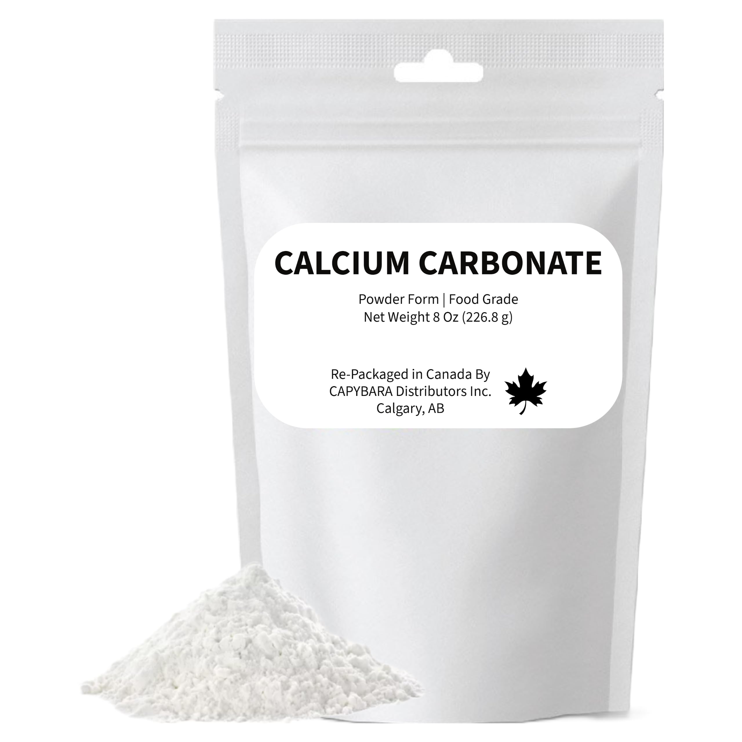 Calcium Carbonate Powder 8 Oz (226.8 g) Sold by CAPYBARA Distributors Inc. | Foo