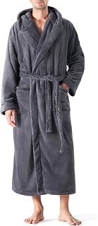 DAVID ARCHY Men's Robe Full Length Long Bathrobe