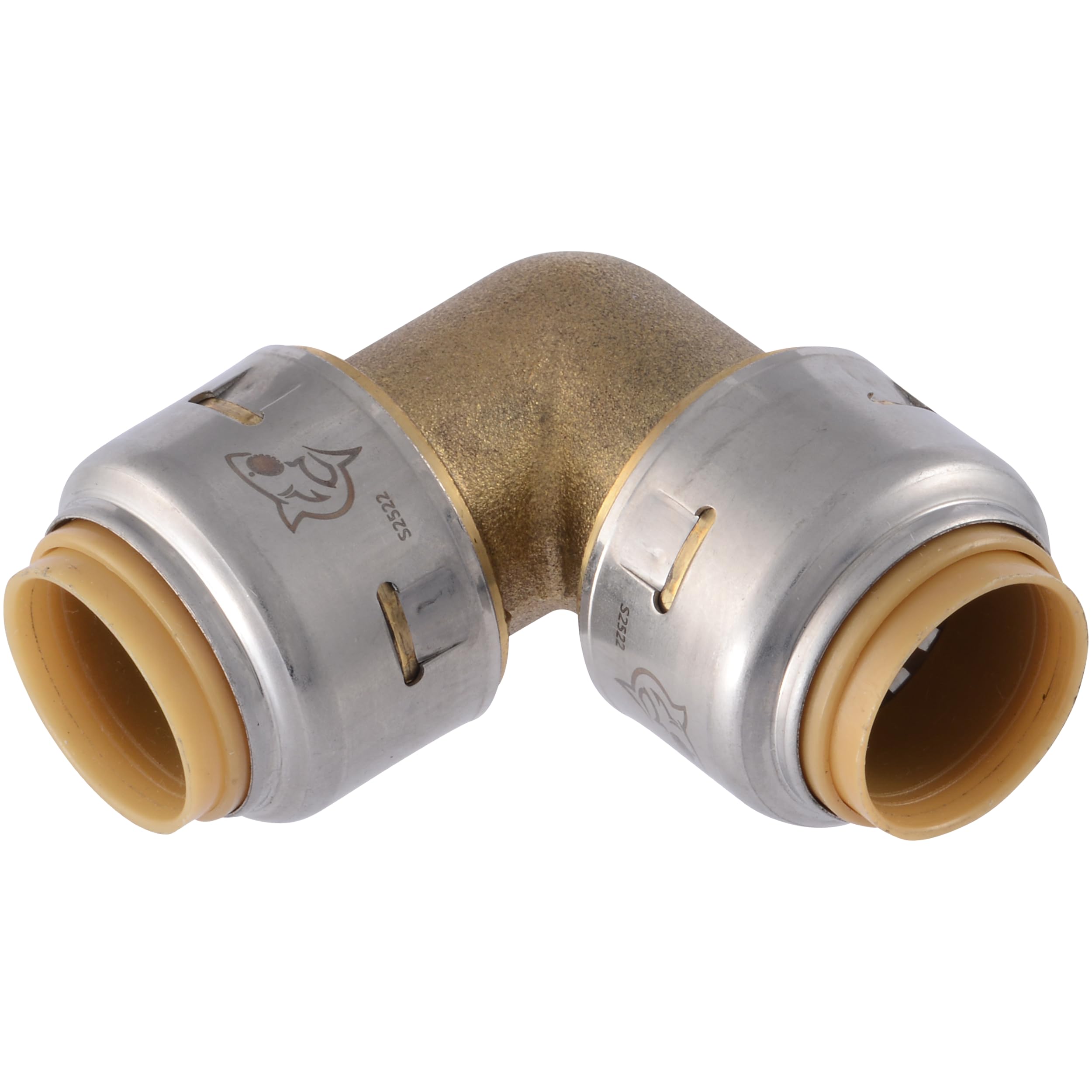 SharkBite Max 1/2 x 1/2 in PTC 90-Degree Elbow, Push-to-Connect Brass Plumbing F